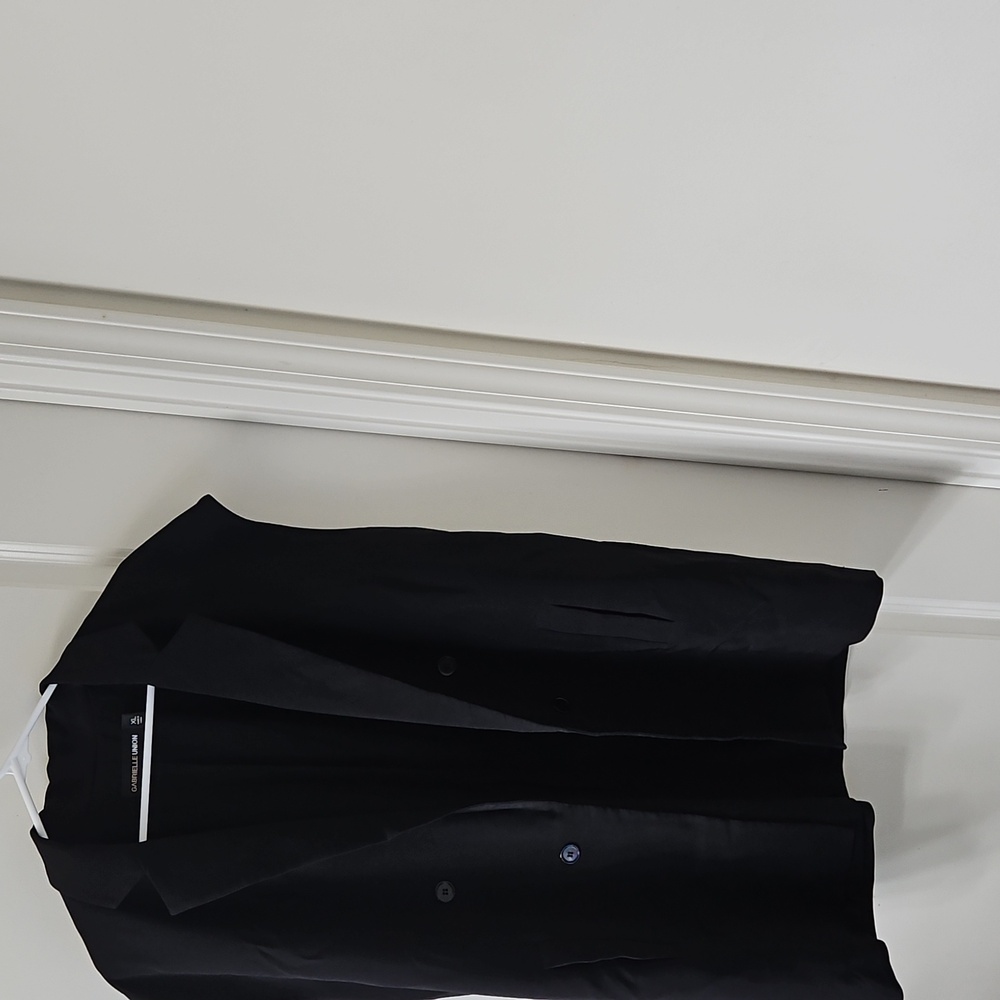 Gabrielle Union Black Sleeveless Double-Breasted Blazer